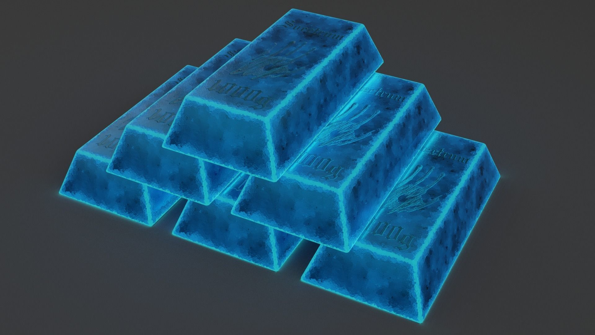 20 INGOTS PACK Low-poly 3D model_52
