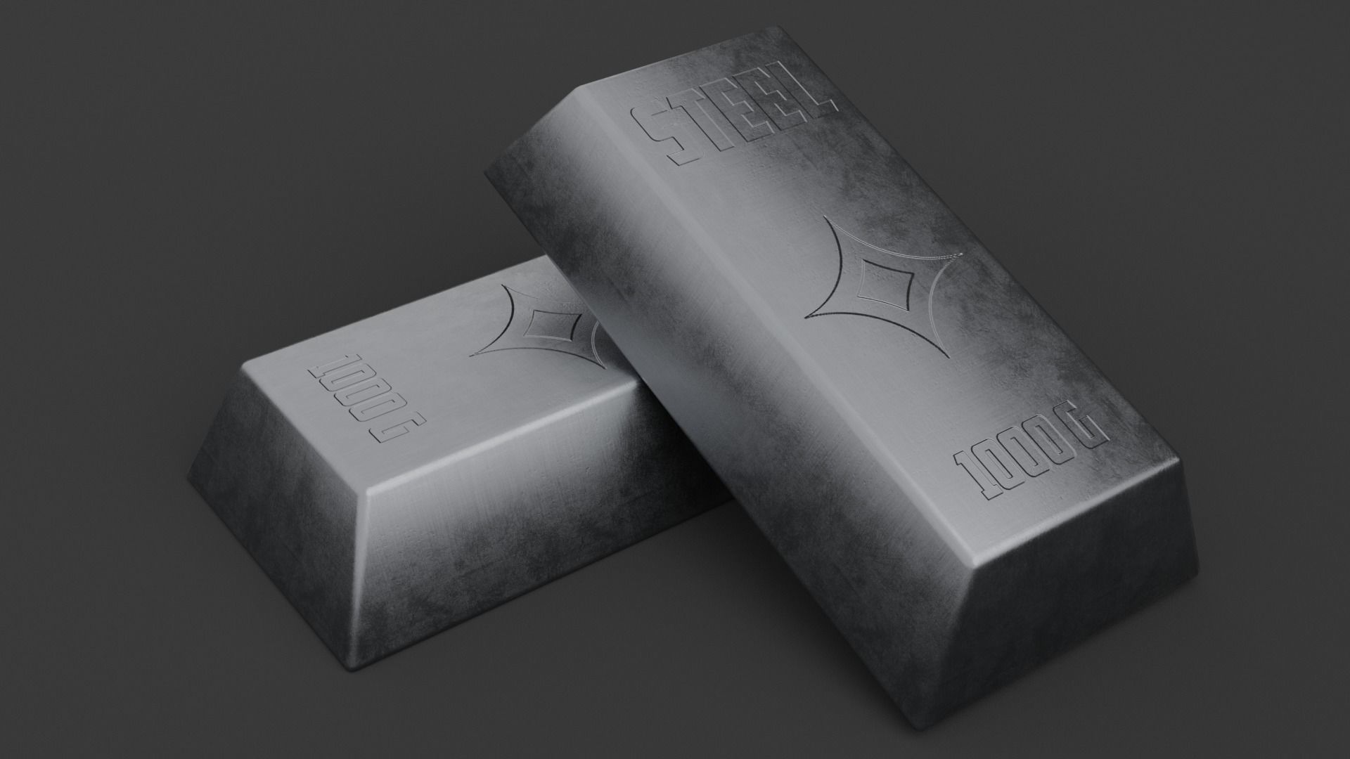20 INGOTS PACK Low-poly 3D model_54