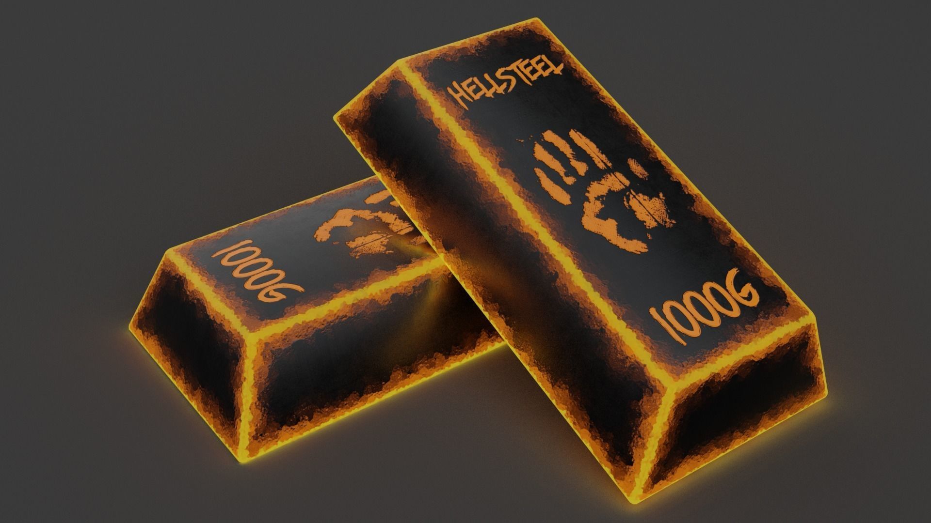 20 INGOTS PACK Low-poly 3D model_27