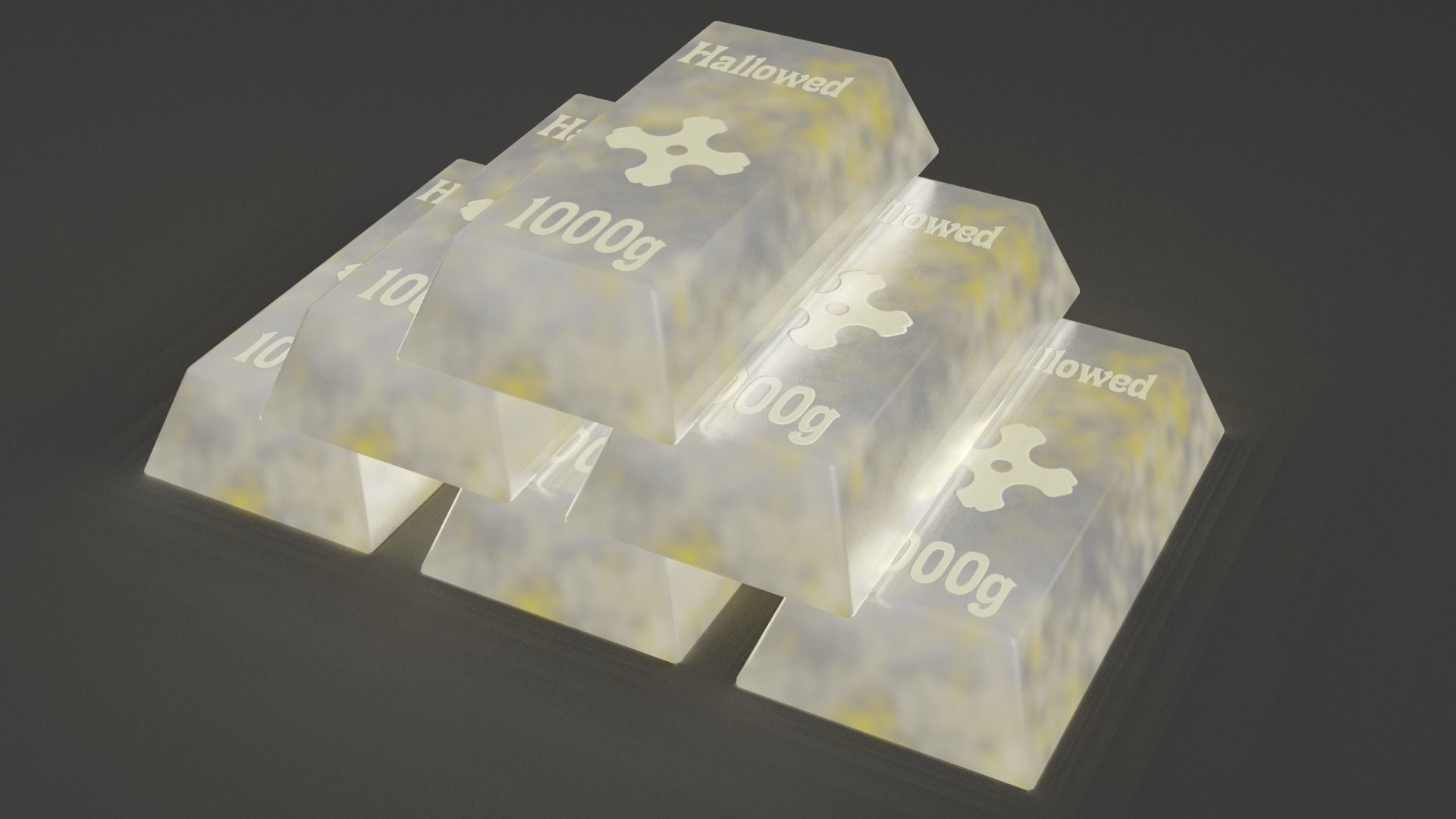 20 INGOTS PACK Low-poly 3D model_25