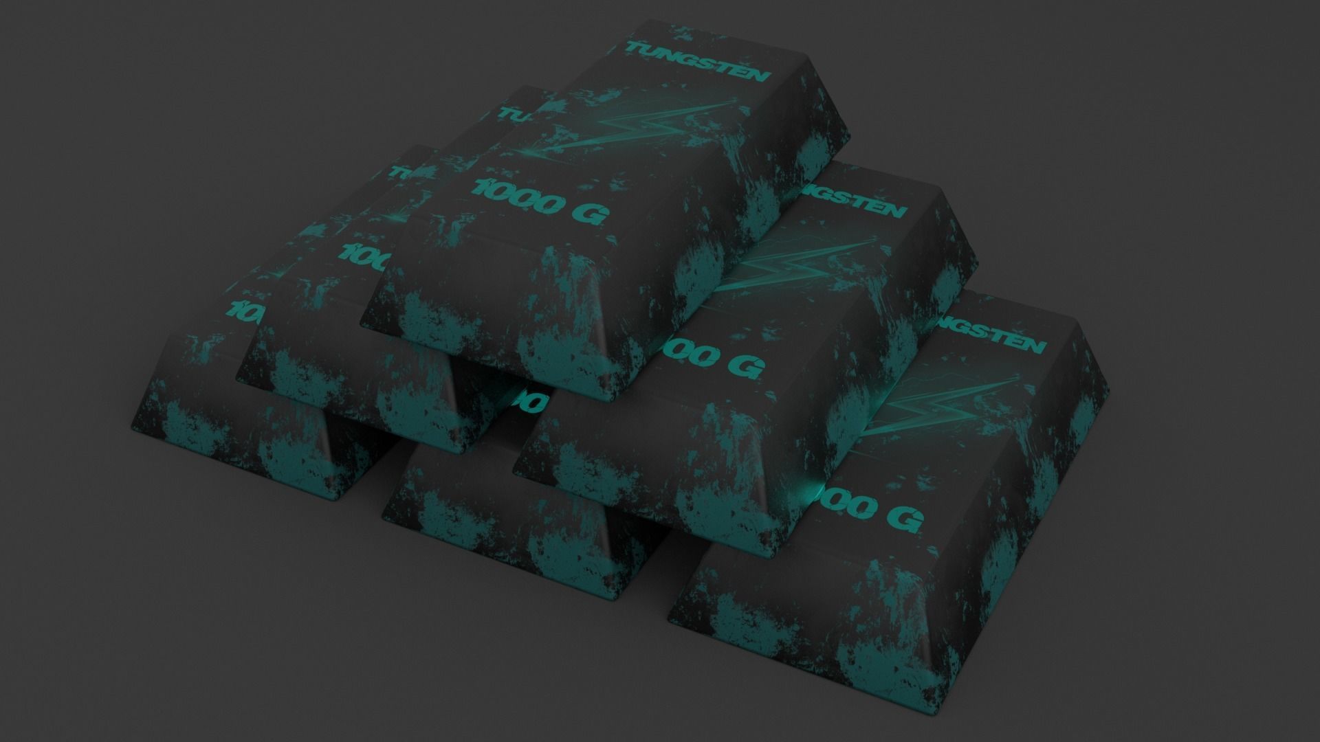 20 INGOTS PACK Low-poly 3D model_58