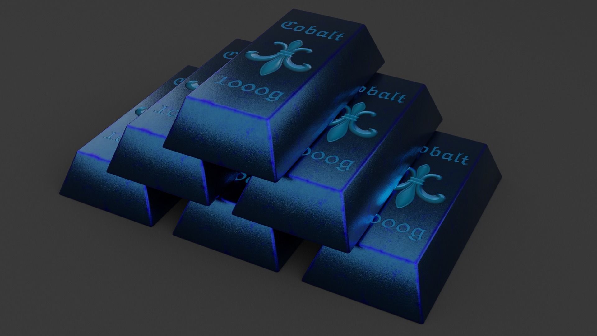 20 INGOTS PACK Low-poly 3D model_7