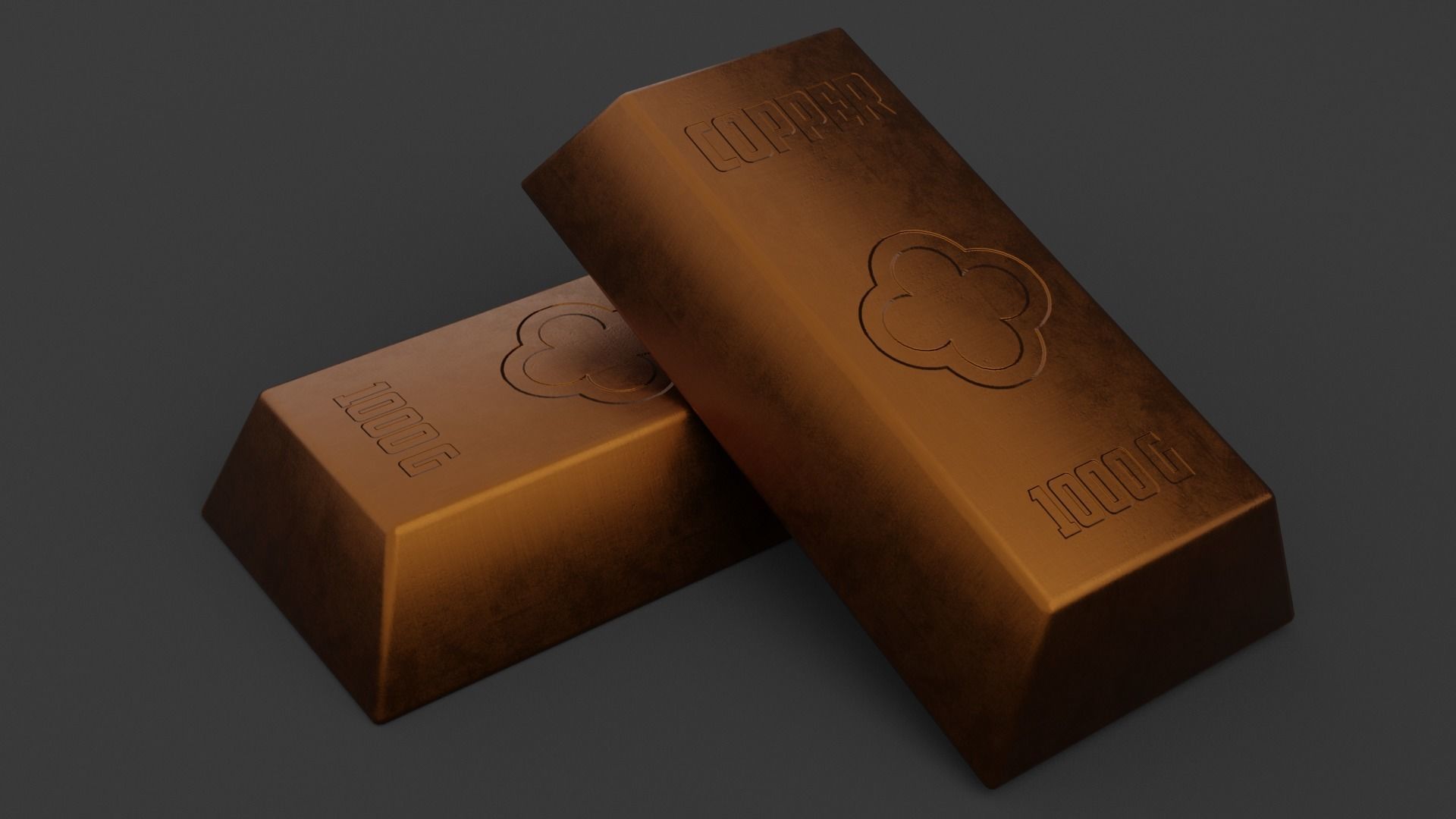 20 INGOTS PACK Low-poly 3D model_9