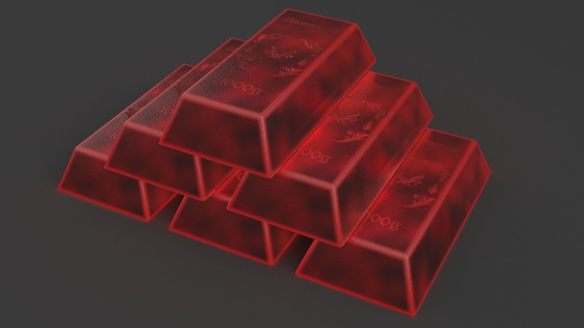 20 INGOTS PACK Low-poly 3D model_61