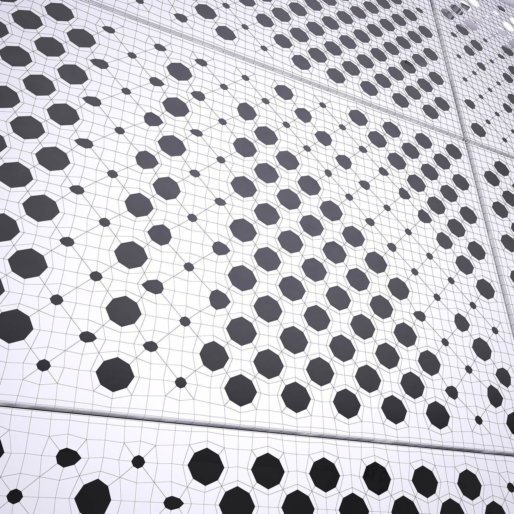 perforated metal panel N24 3D model_1