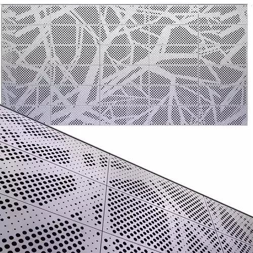 perforated metal panel N24 3D model