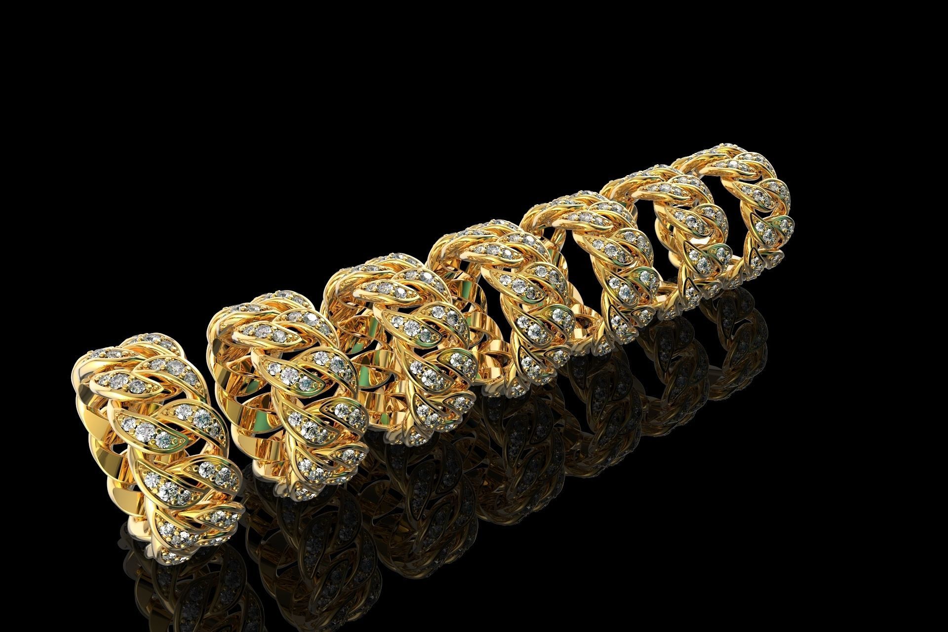 All Size Cuban Ring 3D print model_2