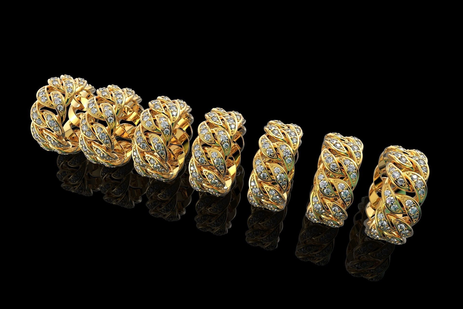 All Size Cuban Ring 3D print model_4