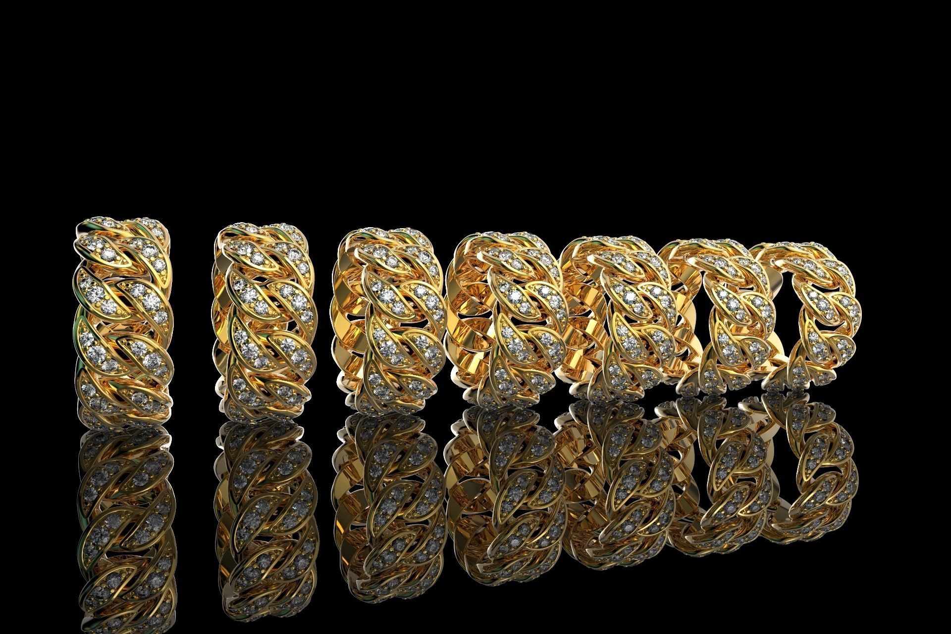 All Size Cuban Ring 3D print model_3