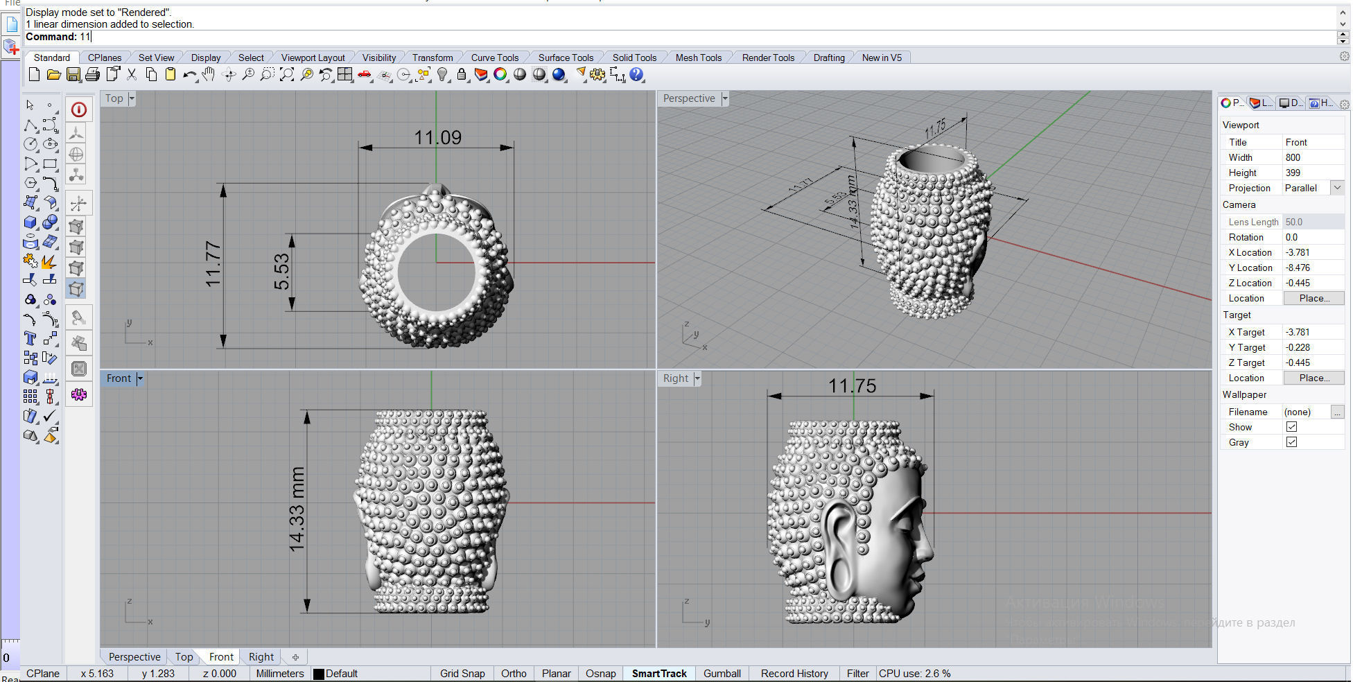 Buddha BEAD  BRACELET charm 3D print model_5