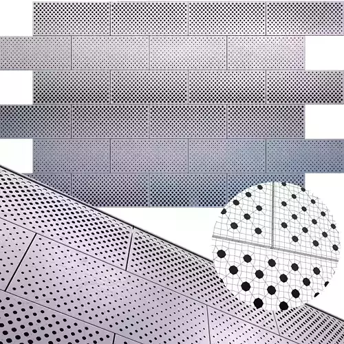 perforated metal panel N26 3D model perforated metal panel N26 3D model