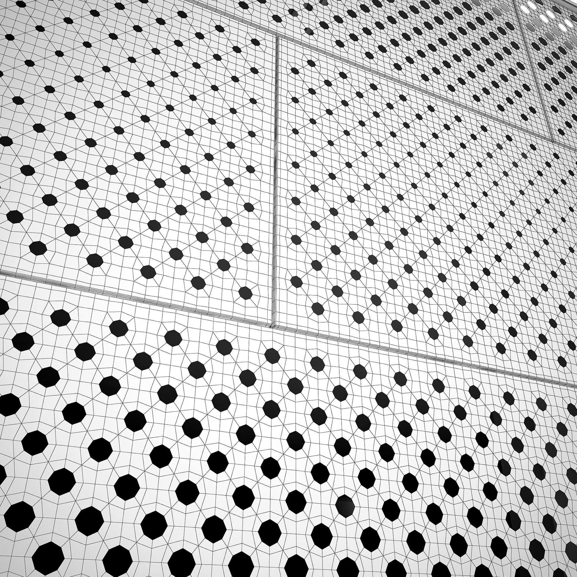 perforated metal panel N26 3D model_1