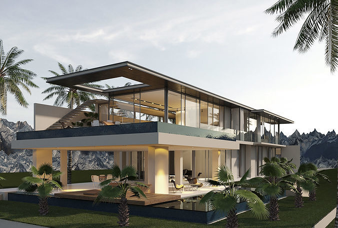 The First Crescent Villa 3D model 3