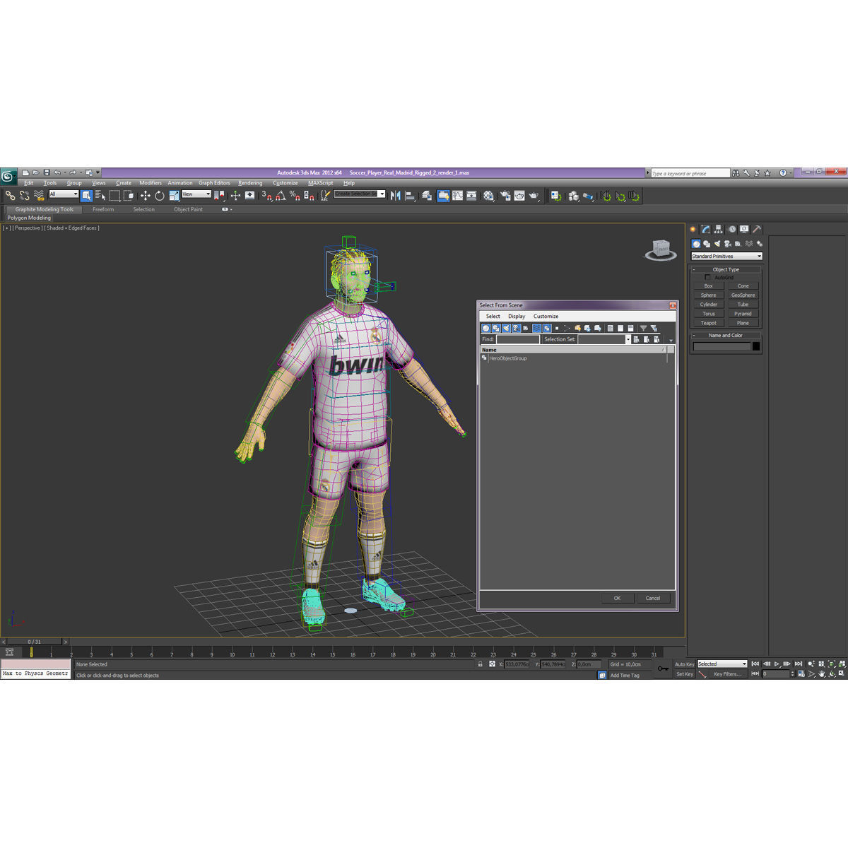 Soccer Player Real Madrid Rigged 2 3D model_29