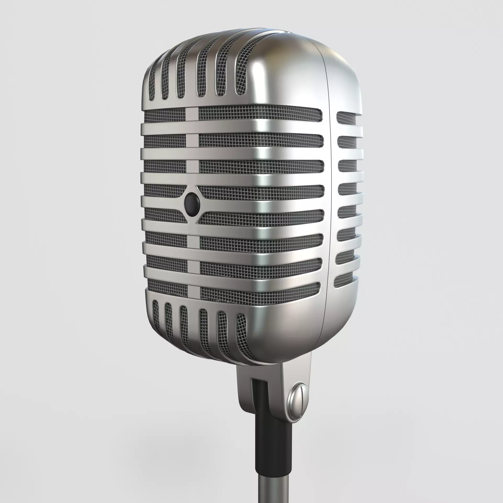 Vintage Microphone 3D model_0