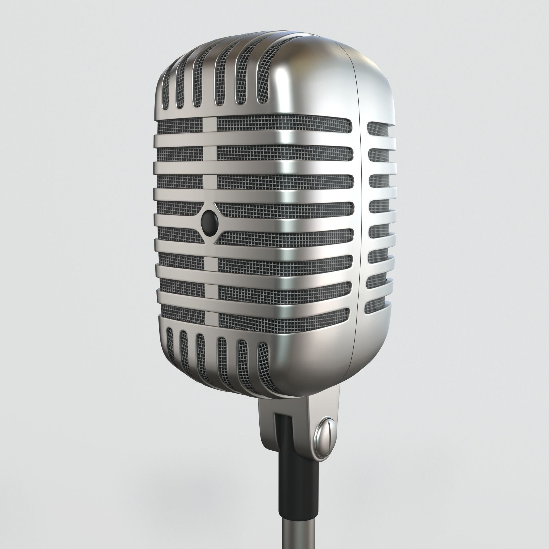 Vintage Microphone 3D model CGTrader