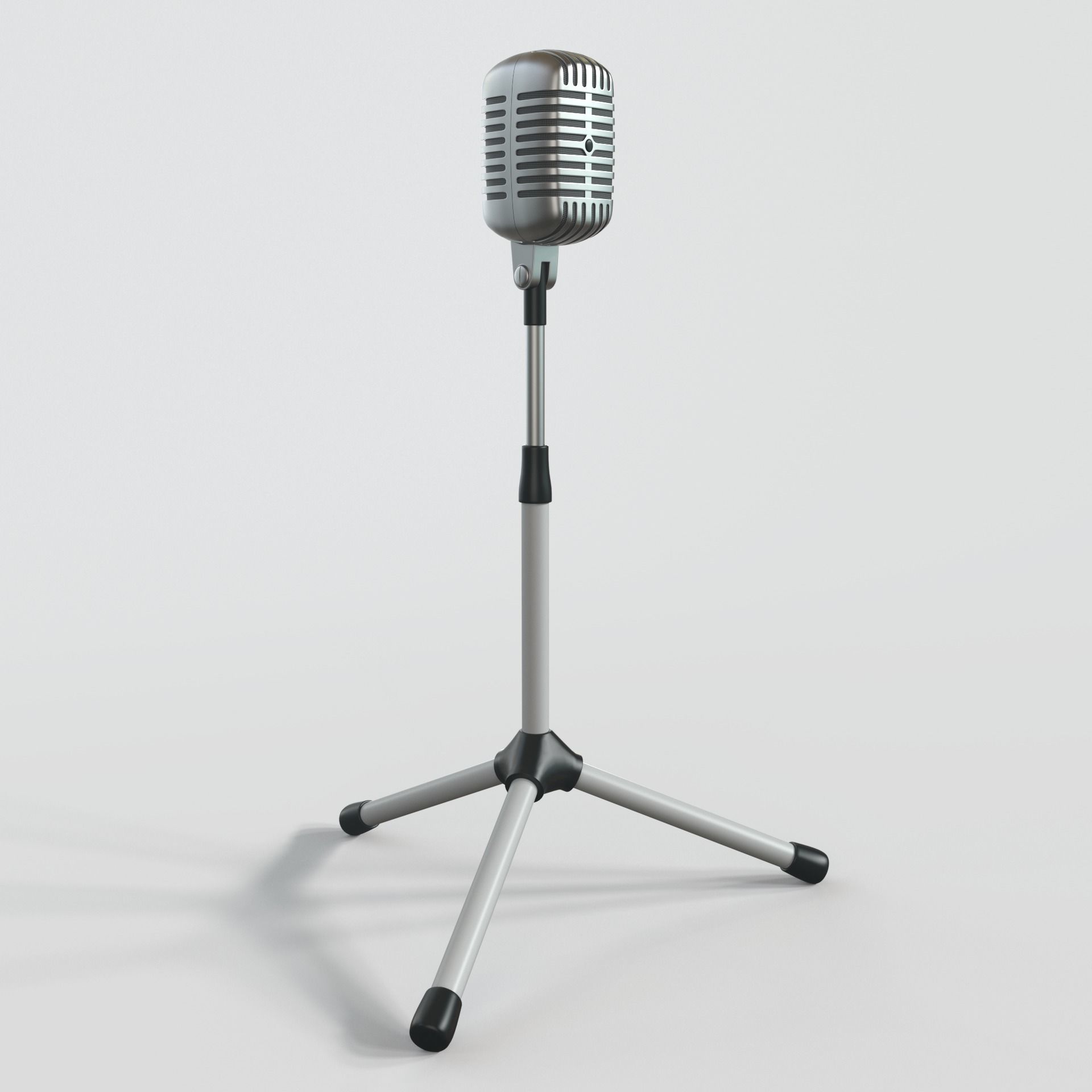 Vintage Microphone 3D model_3
