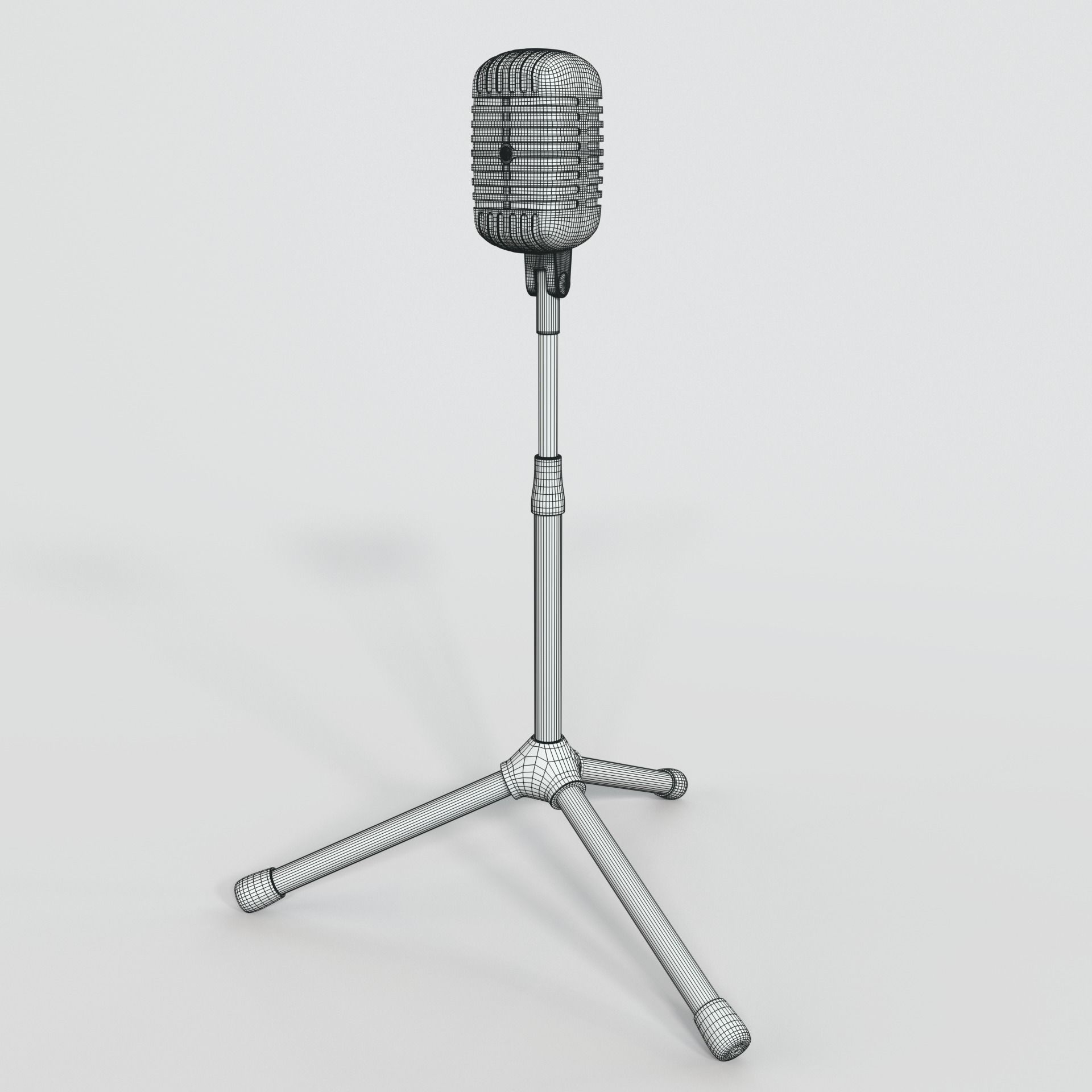 Vintage Microphone 3D model_6