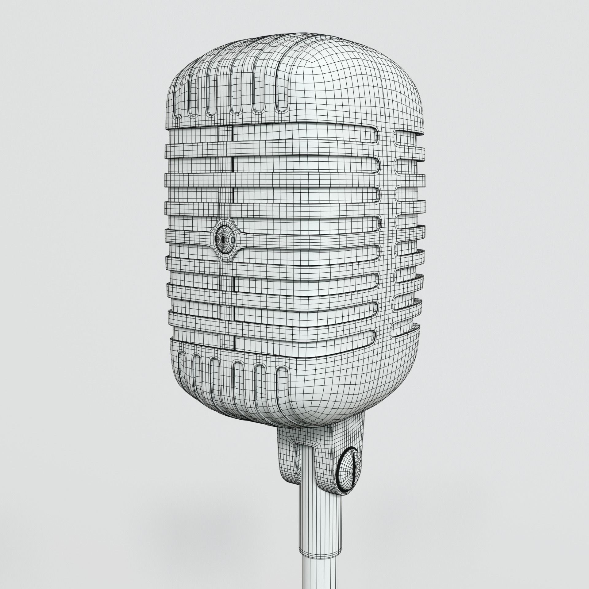 Vintage Microphone 3D model_5