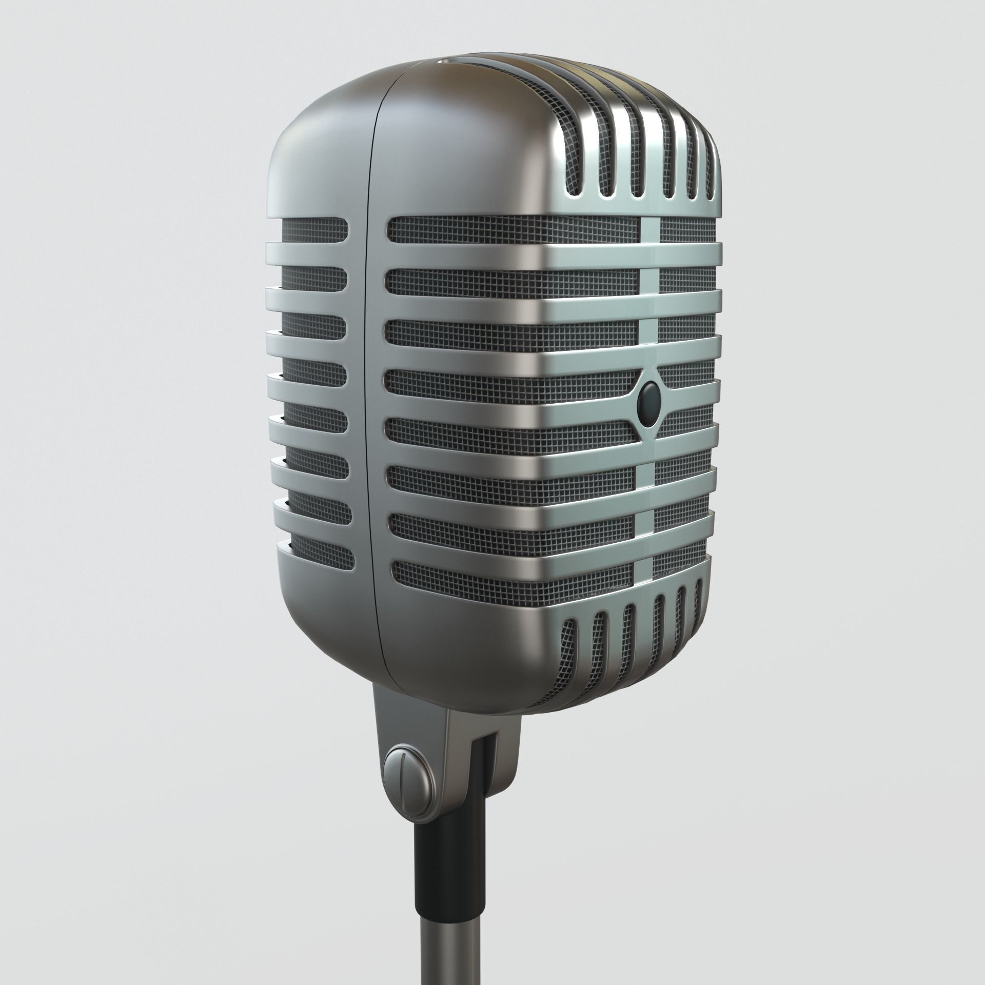 Vintage Microphone 3D model_1