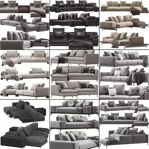 Sofa set 9 sectional with blanket