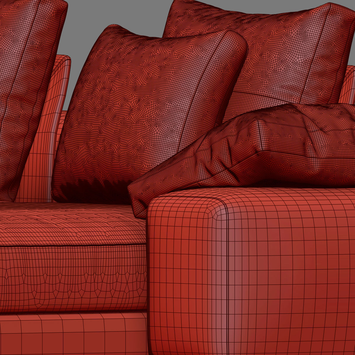 Sofa set 9 sectional with blanket 3D model_22