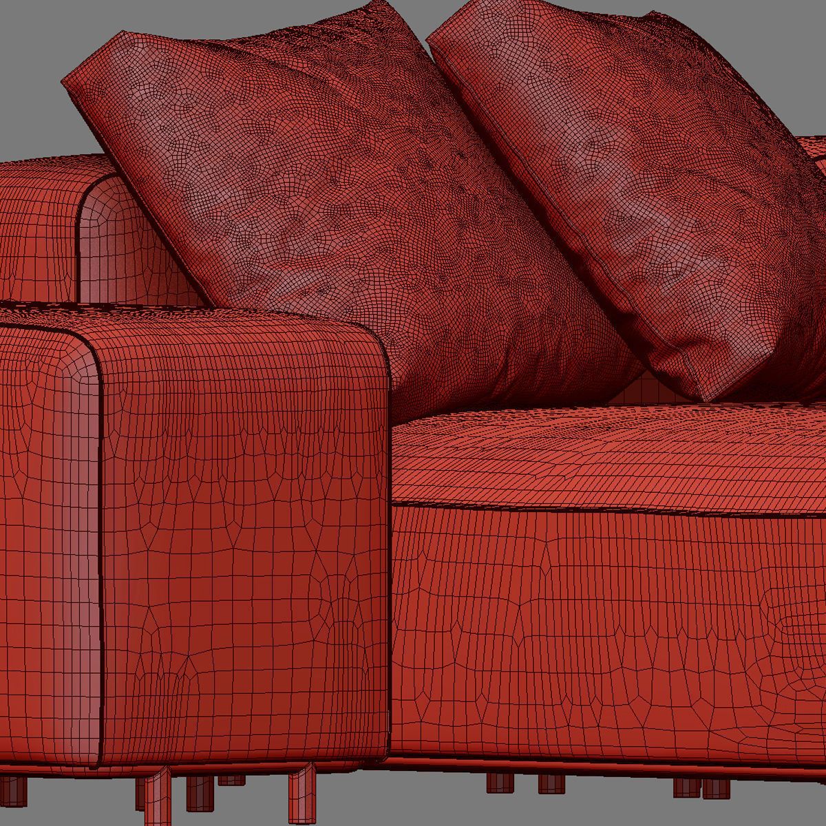 Sofa set 9 sectional with blanket 3D model_31