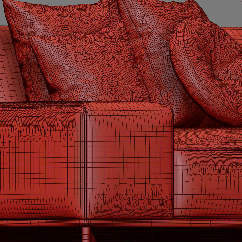 Sofa set 9 sectional with blanket 3D model_37