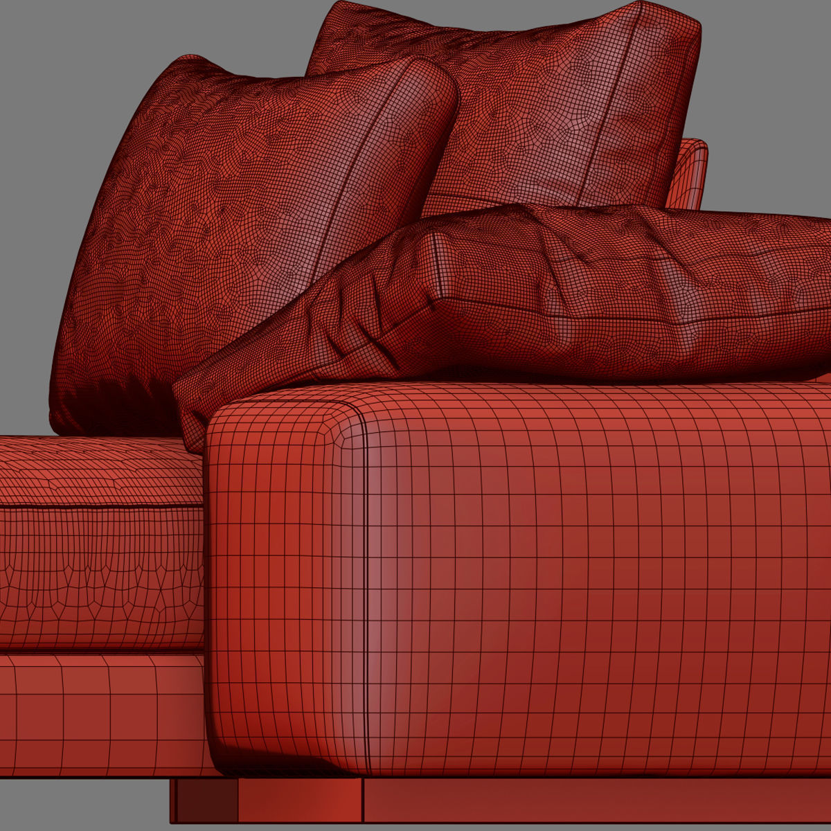 Sofa set 9 sectional with blanket 3D model_21