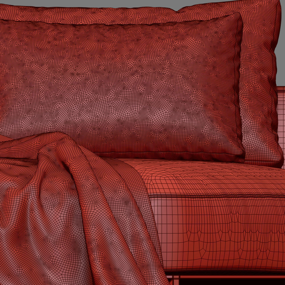 Sofa set 9 sectional with blanket 3D model_24