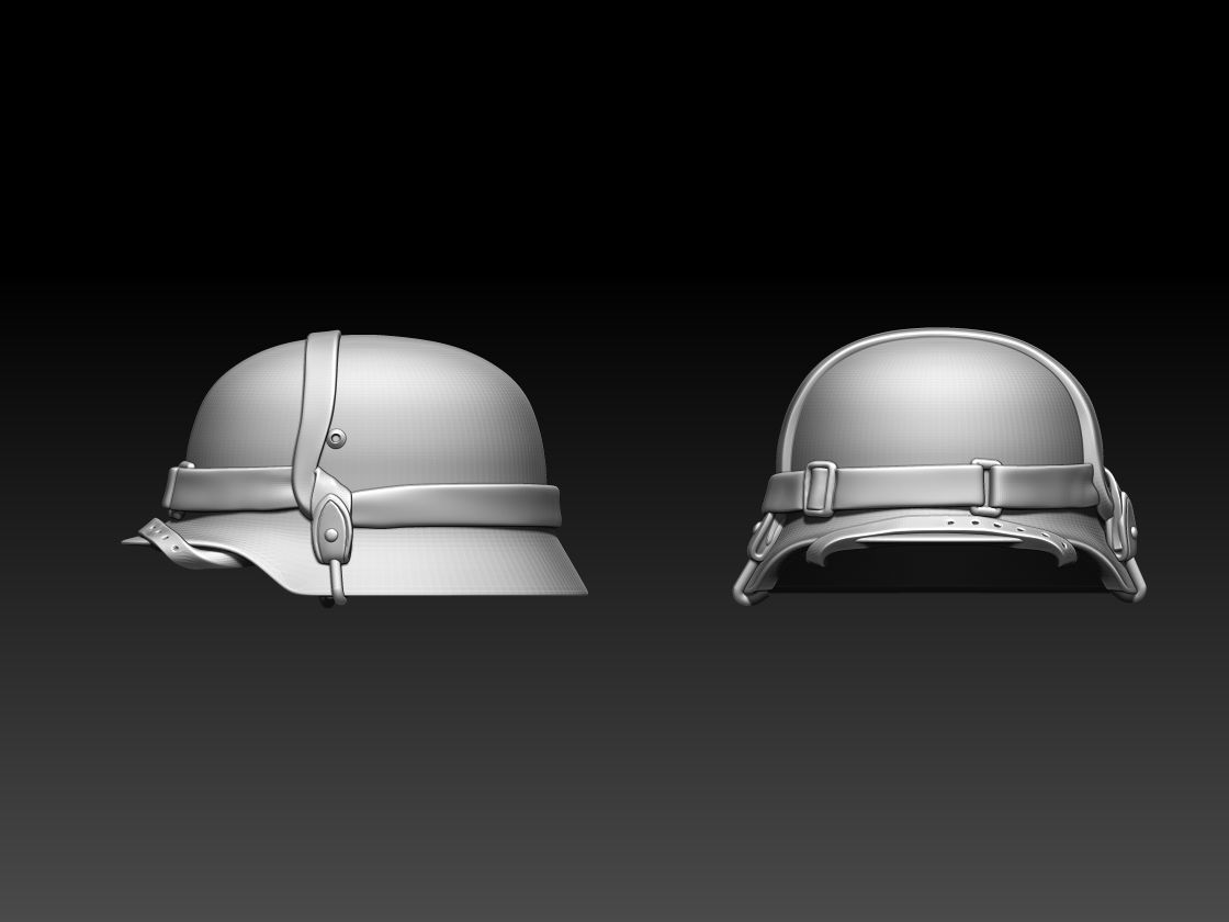 helmet wwii 3D print model_23