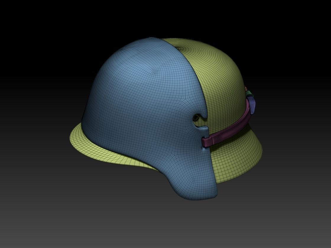 helmet wwii 3D print model_21