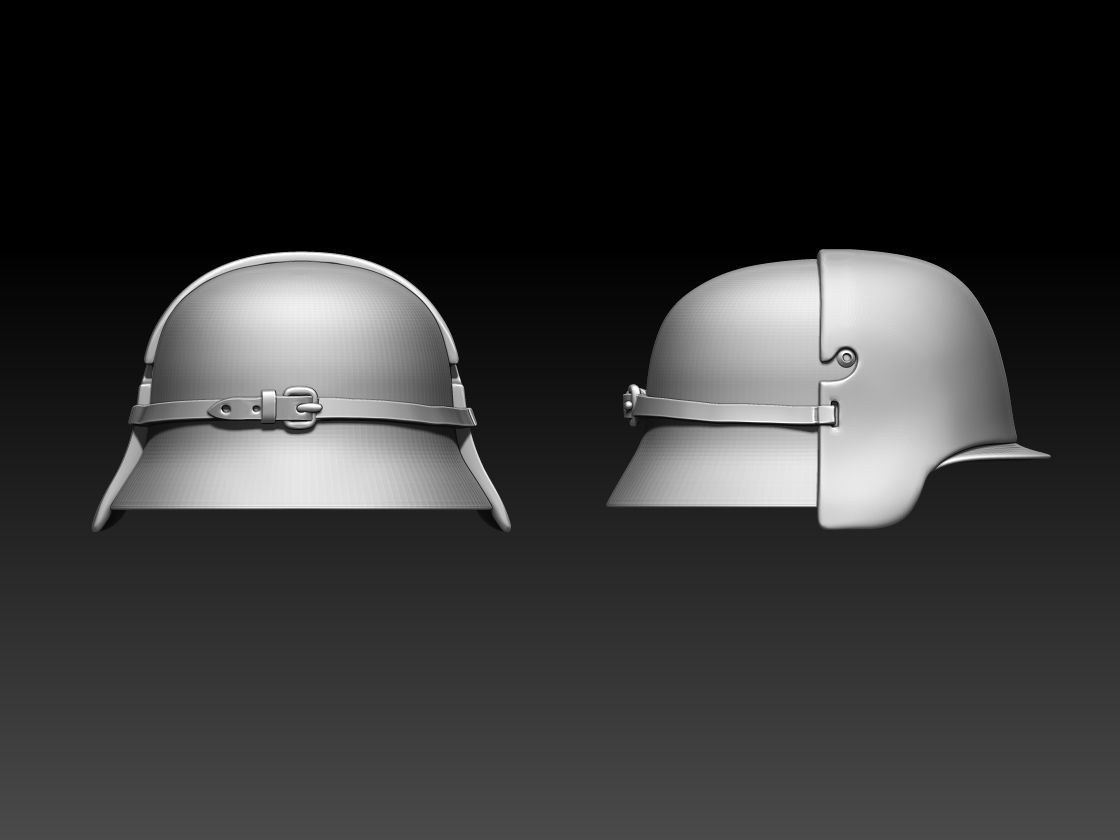 helmet wwii 3D print model_29