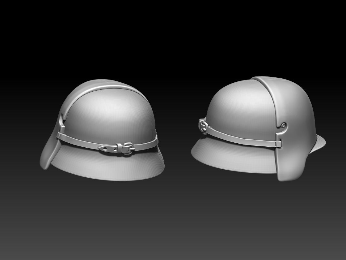 helmet wwii 3D print model_9