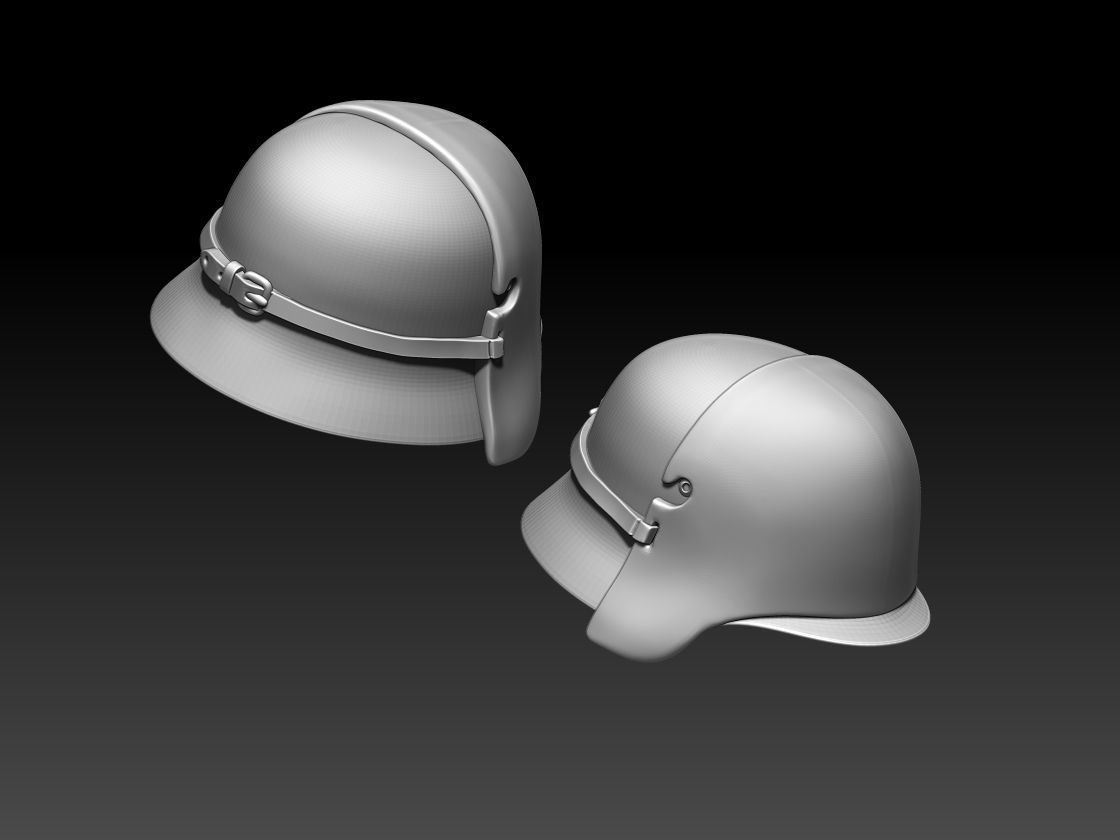 helmet wwii 3D print model_12