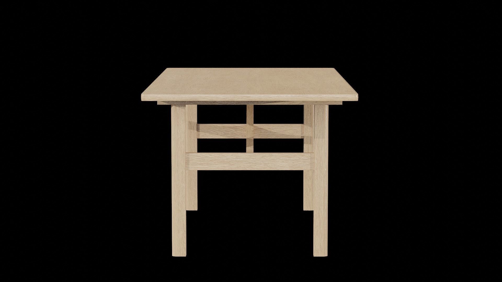 Mogensen Table 6284-oak oil treated Low-poly 3D model_3
