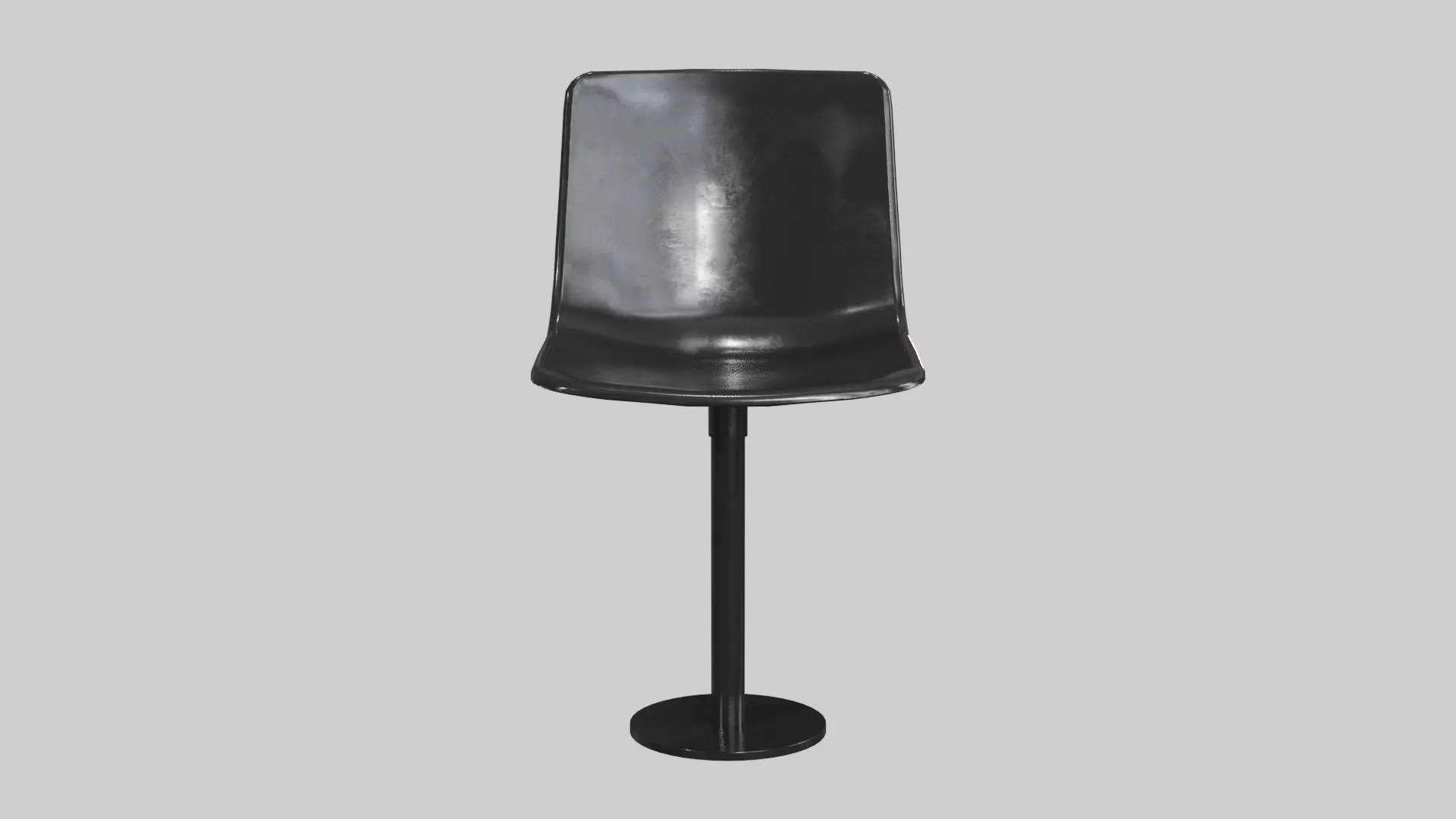 PATO COLUMN Chair-Black Painted Steel Low-poly 3D model