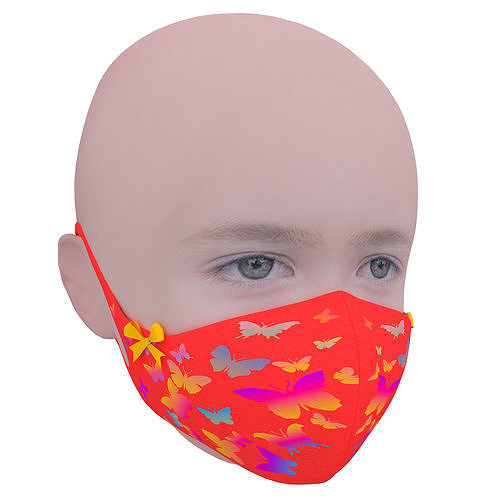 Medical mask for kids Low-poly 3D model