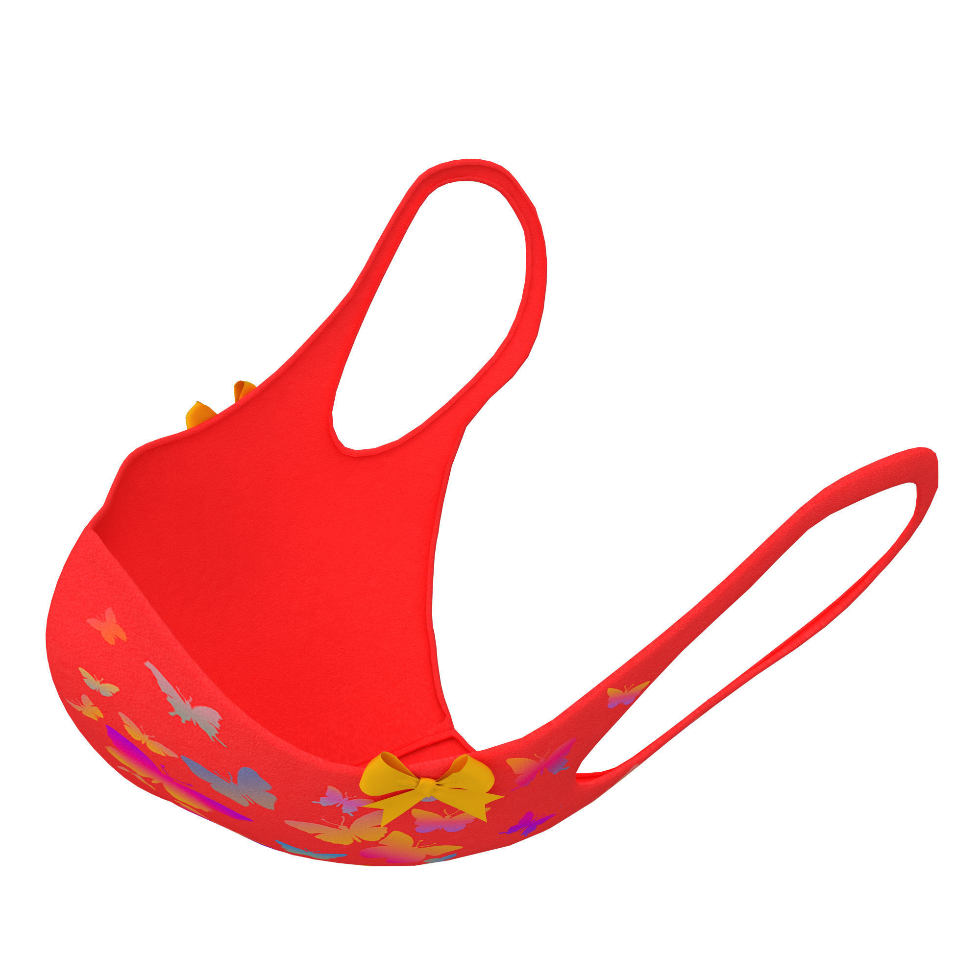 Medical mask for kids Low-poly 3D model_5