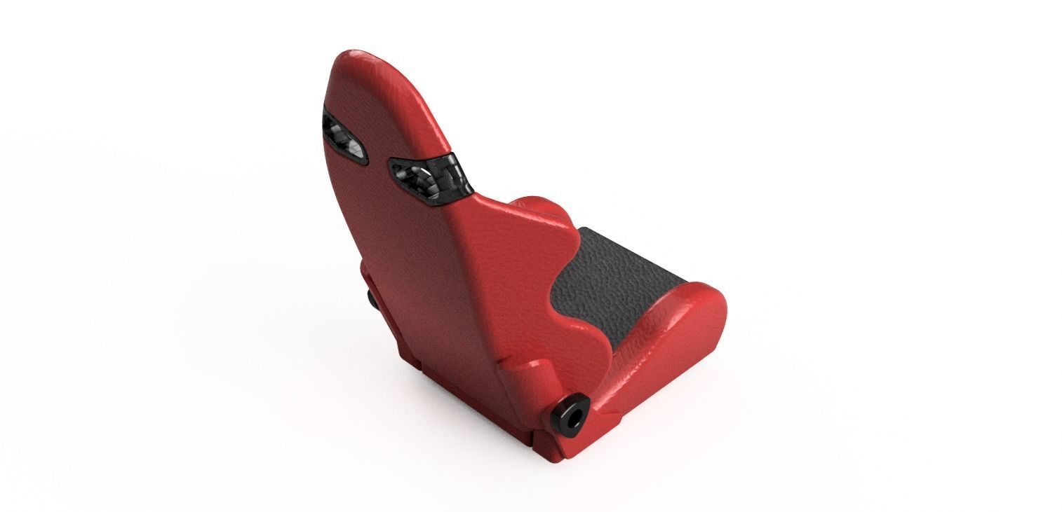 1to10 RC Race Seat 3D print model_4