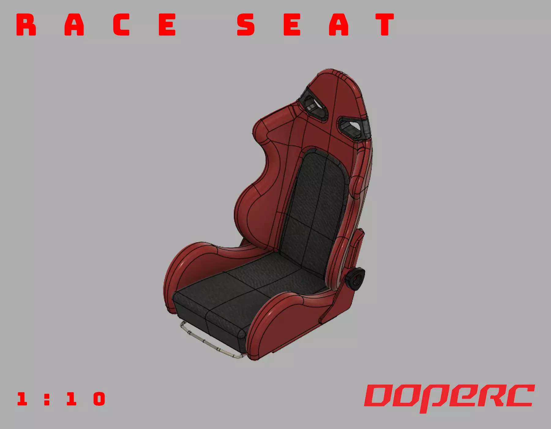 1to10 RC Race Seat 3D print model_0