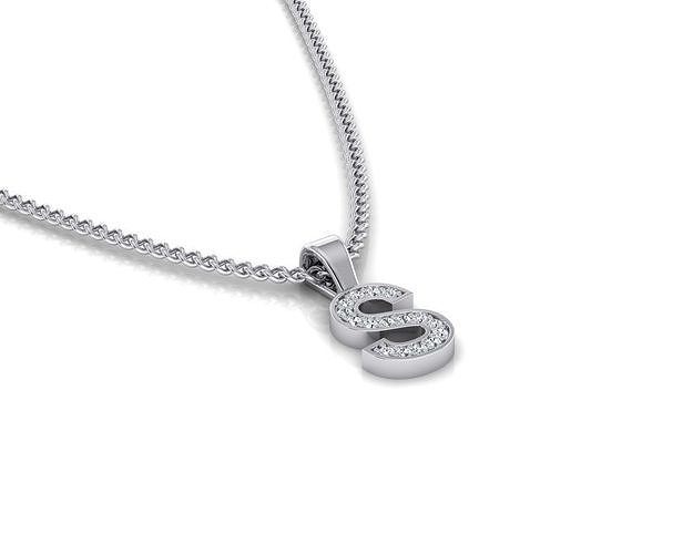 Pendant S letter with diamonds 3D print model