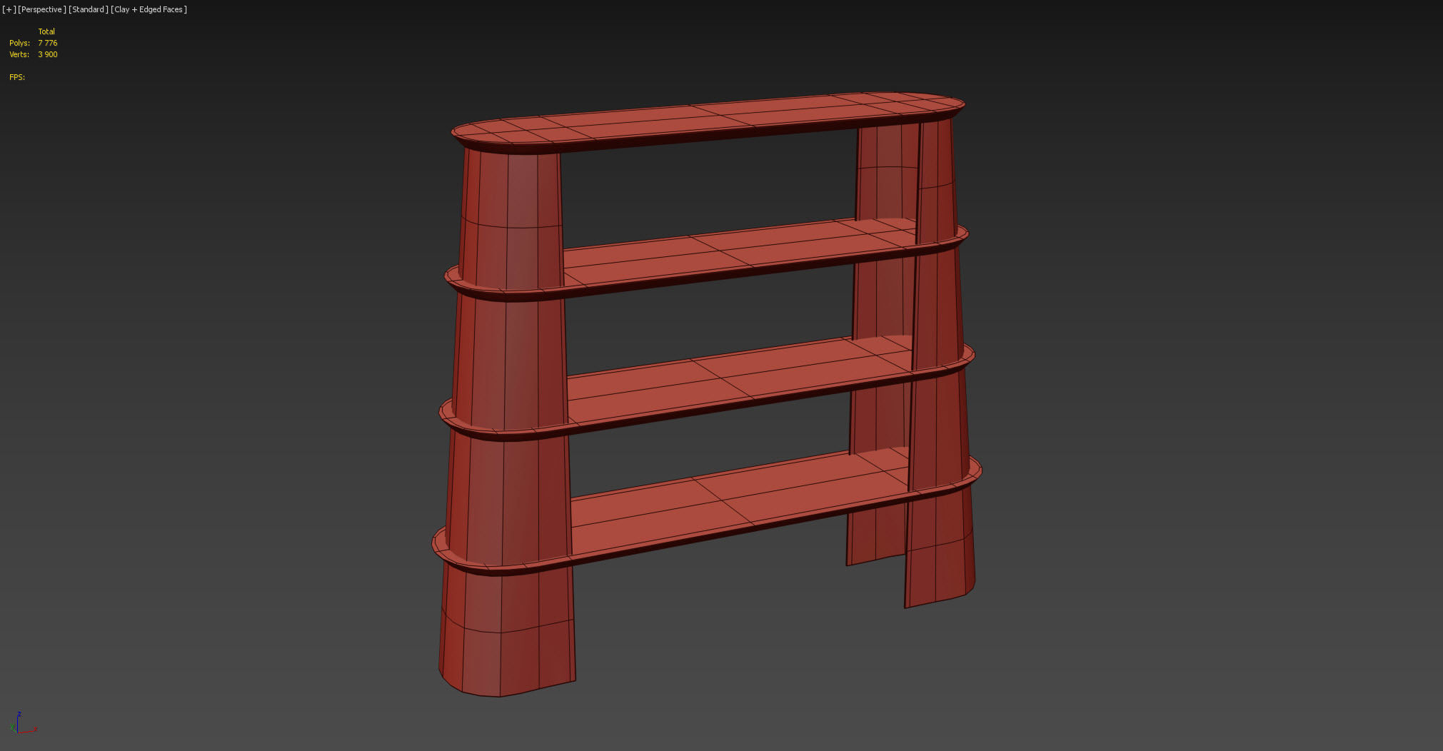 Forma Cemento FUSTO BOOKSHELF 3D model_3