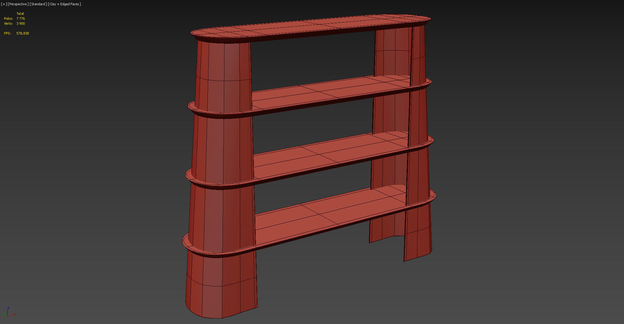 Forma Cemento FUSTO BOOKSHELF 3D model_6