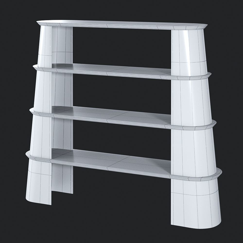 Forma Cemento FUSTO BOOKSHELF 3D model_1