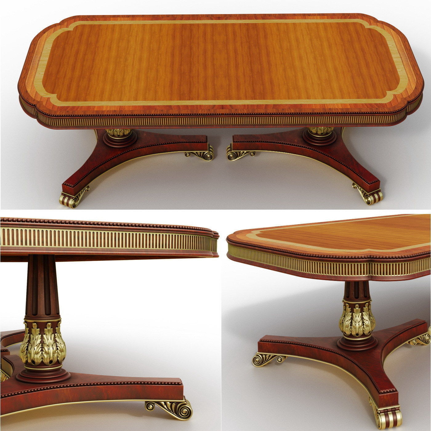 Balcaen set 1 pair of chairs with fabric 3D model_1