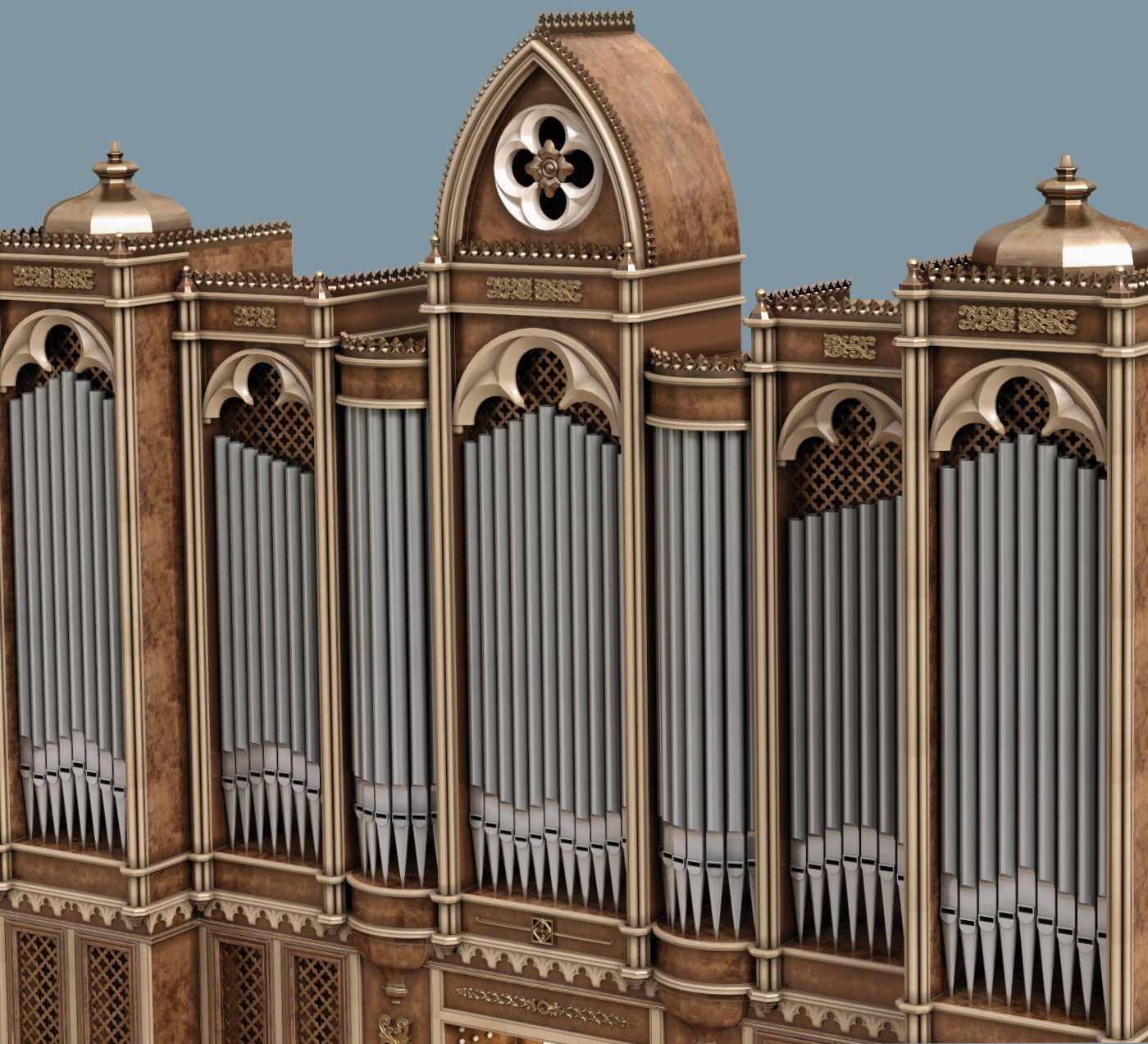 Organ gothic 3D model_3