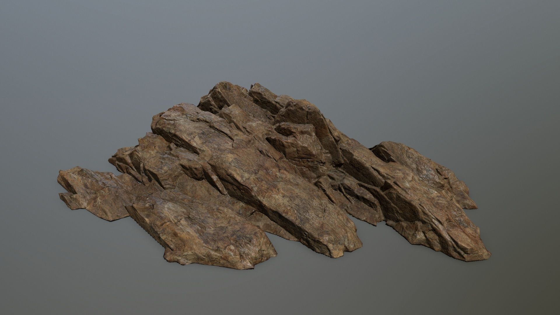 desert rock set 3 Low-poly 3D model_16