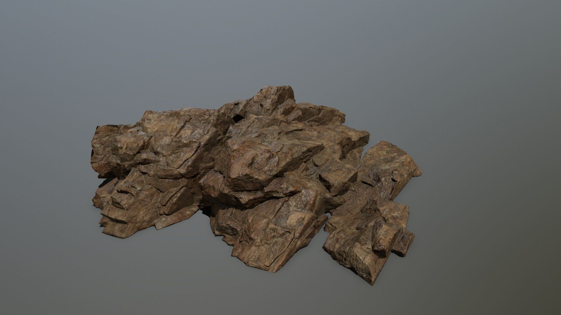 desert rock set 3 Low-poly 3D model_17