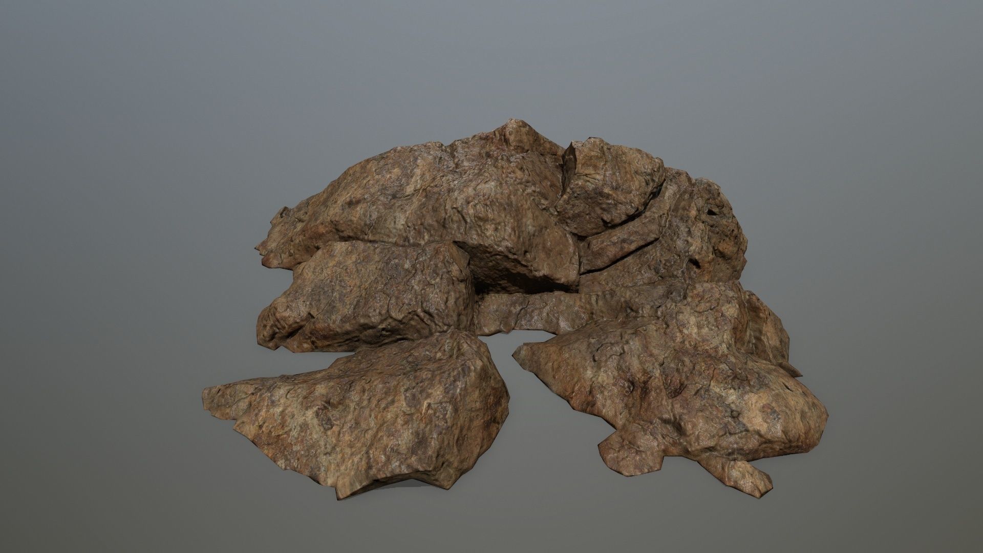 desert rock set 4 Low-poly 3D model_21